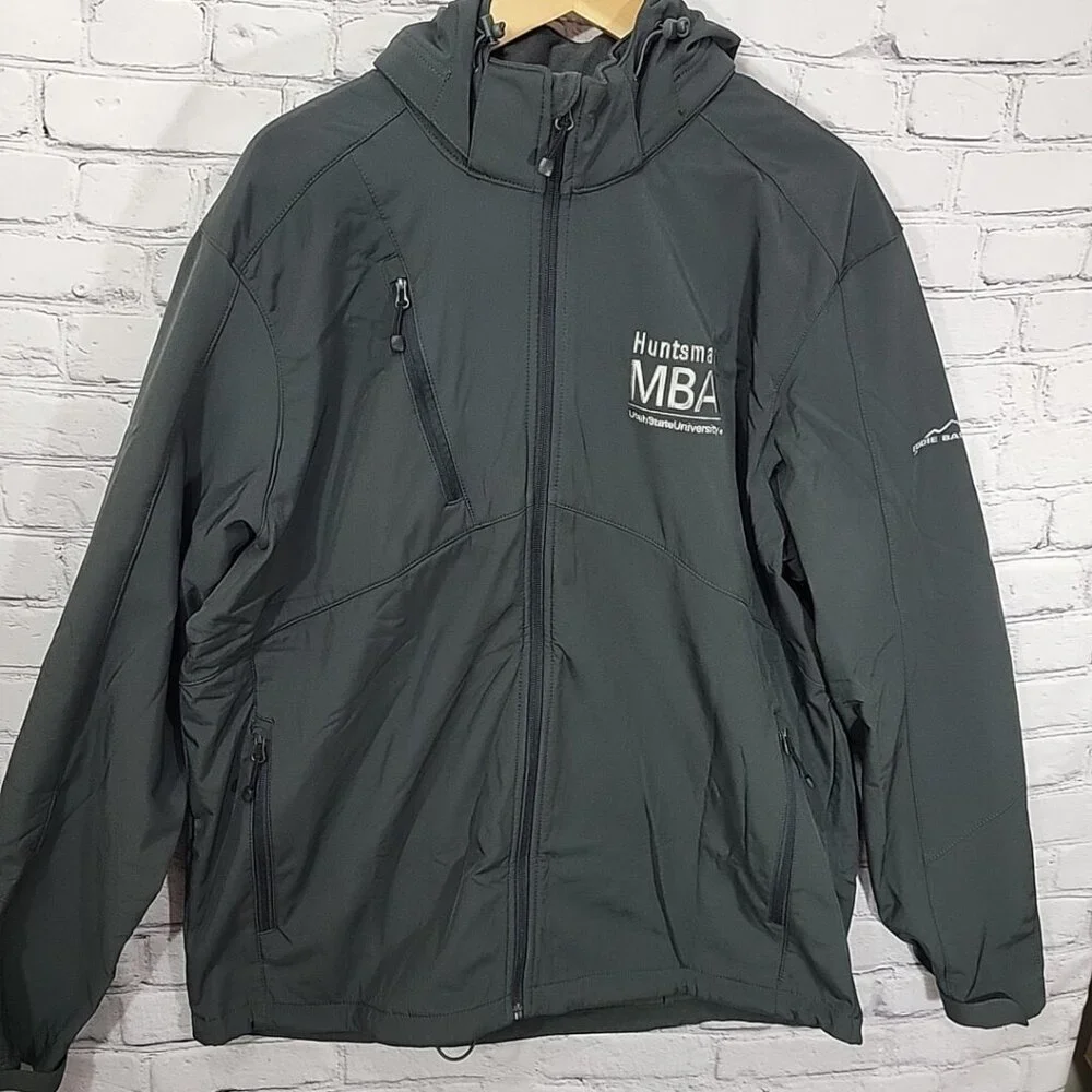 Eddie‎ Bauer Jacket Mens XL Huntsman MBA Utah State University Hooded